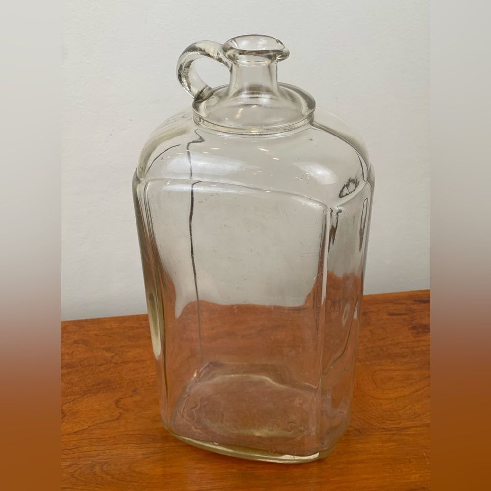 Vintage BRIGHT’S antique bottle with handle || Vintage glass bottle || antique
